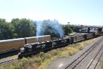 NS 5803 and 5619 make some smoke as they shove a cut of cars